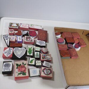 Rubber Stamps Flowers, Roses & Leaves